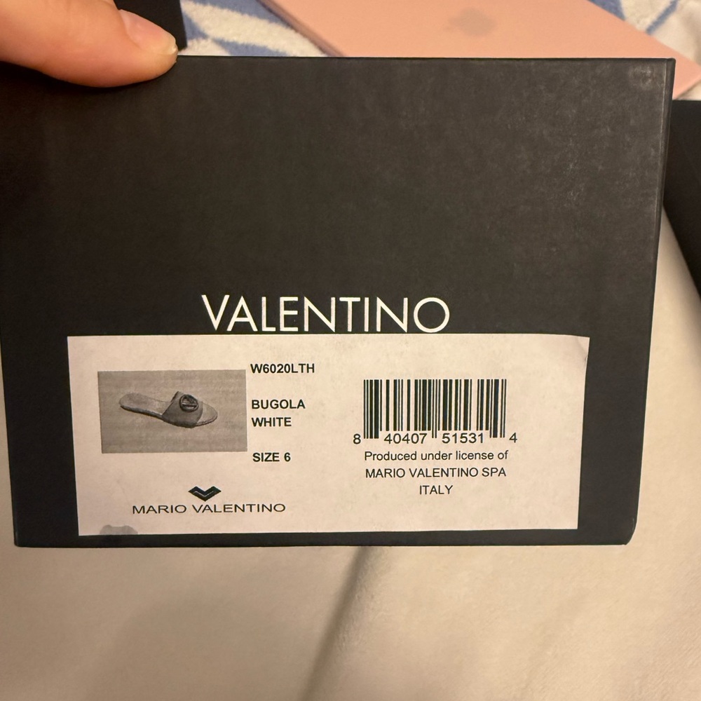Mario Valentino Women's White Slide Sandals - Picture 4 of 4